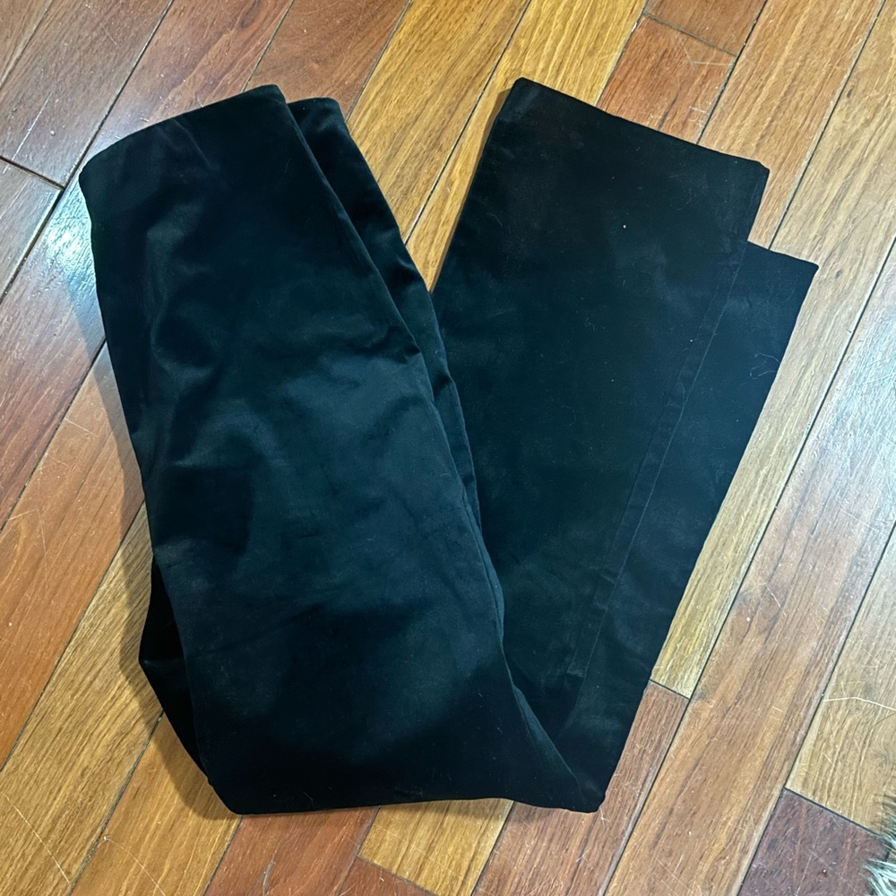 Tuckernuck Black Velvet Deja Pant Small Wide Leg Neutral High Rise - Picture 2 of 6